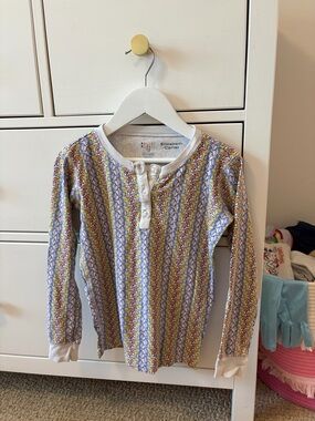 Roller Rabbit Elephant Pajama Top Girls 10 Cotton Sleepwear Colorful